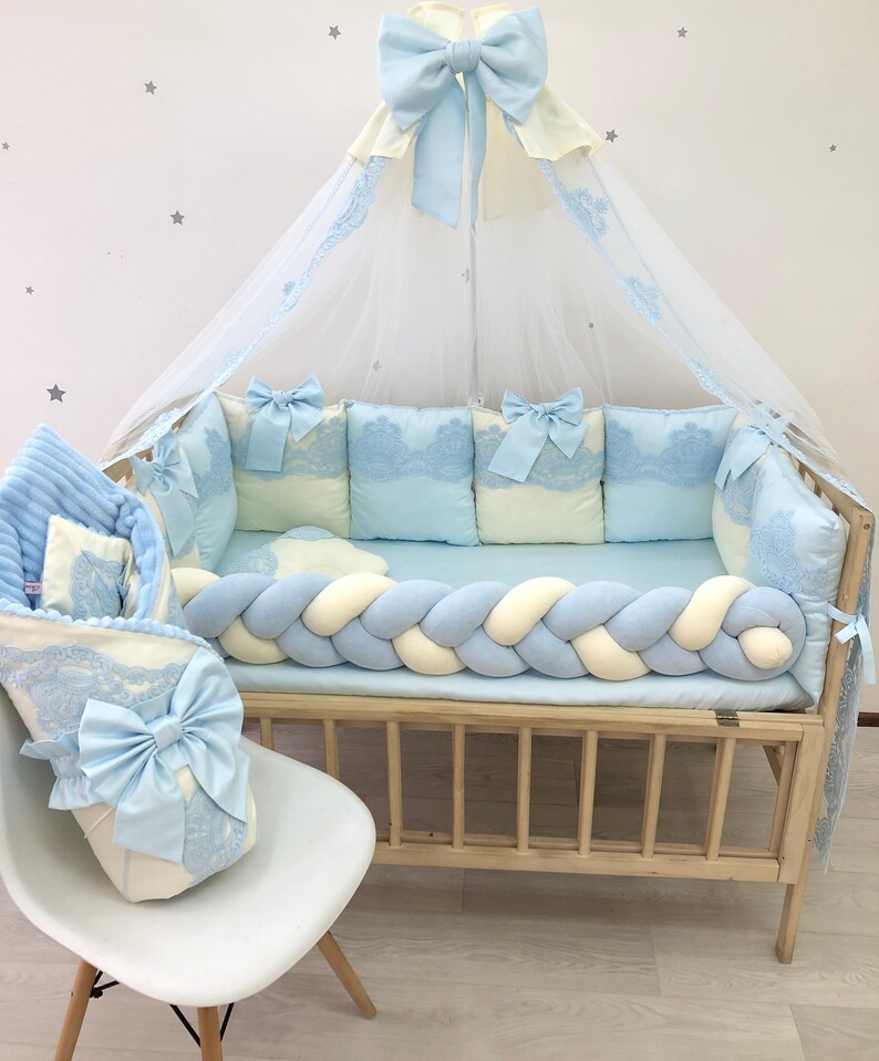 Royal Luxury Blue Nursery Bedding. Baby Boy Crib Bedding Set Etsy