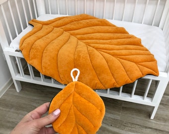 Tappeto da gioco verde scuro per la camera dei bambini, arredamento per la casa, tappetino da gioco per bambini, tappeto da pavimento a foglia, tappeto per asilo nido, tappetino per bambini, tappetino da gioco in velluto di cotone