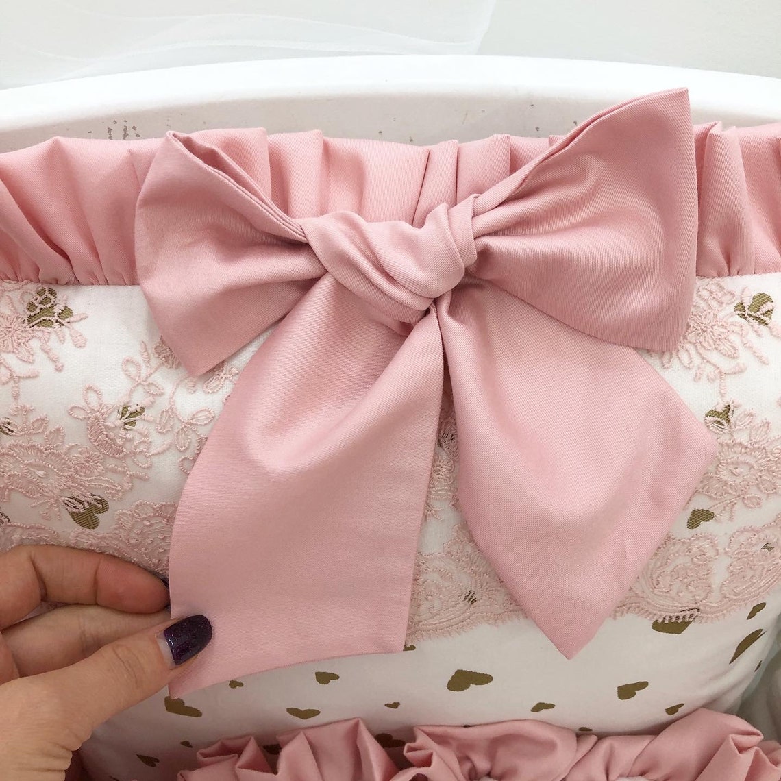 Personalized Baby Girl Bedding. Royal Pink Luxury Crib Bedding Etsy