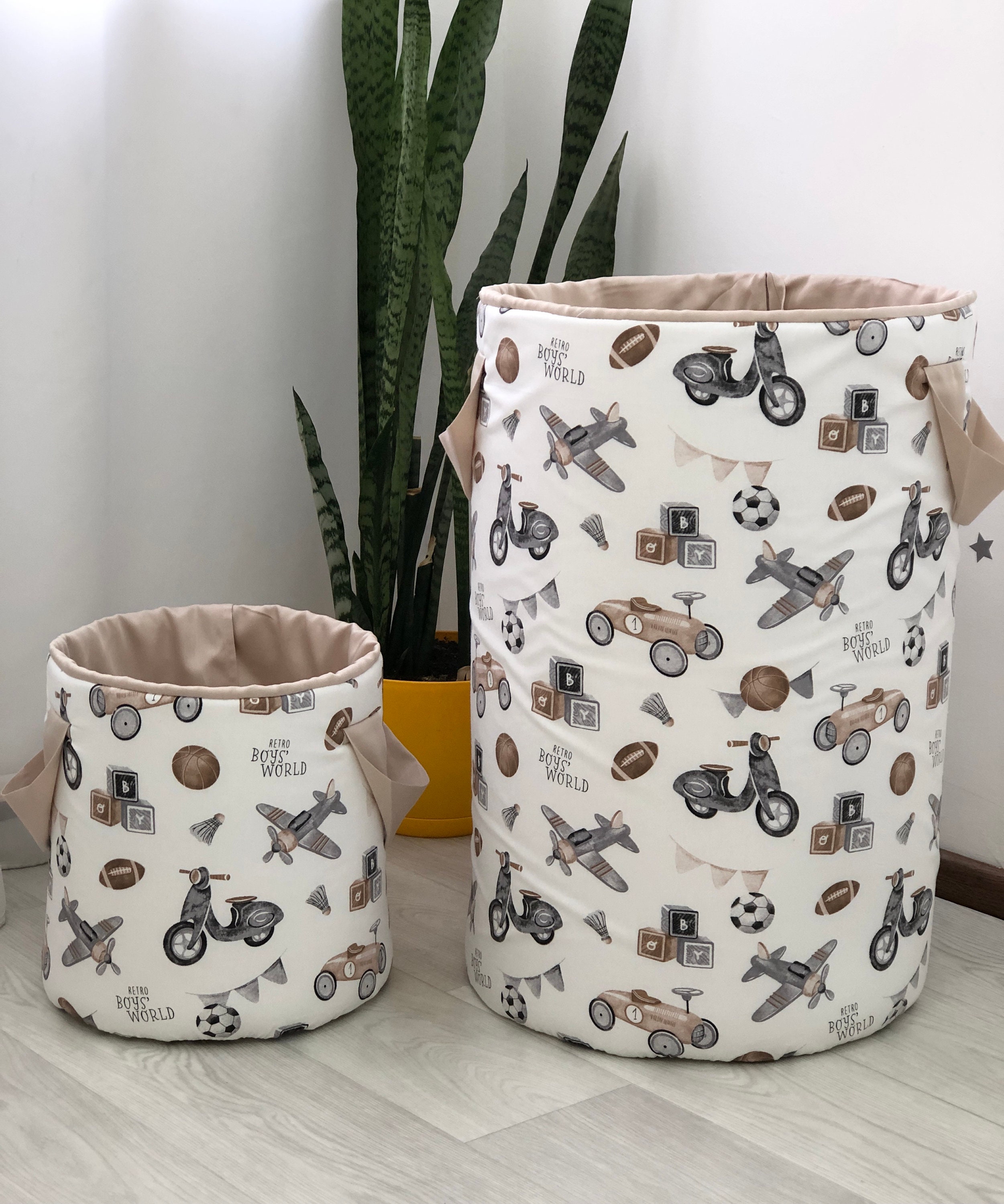 Toy basket storage. Toy box and playroom decor. Storage bin Etsy