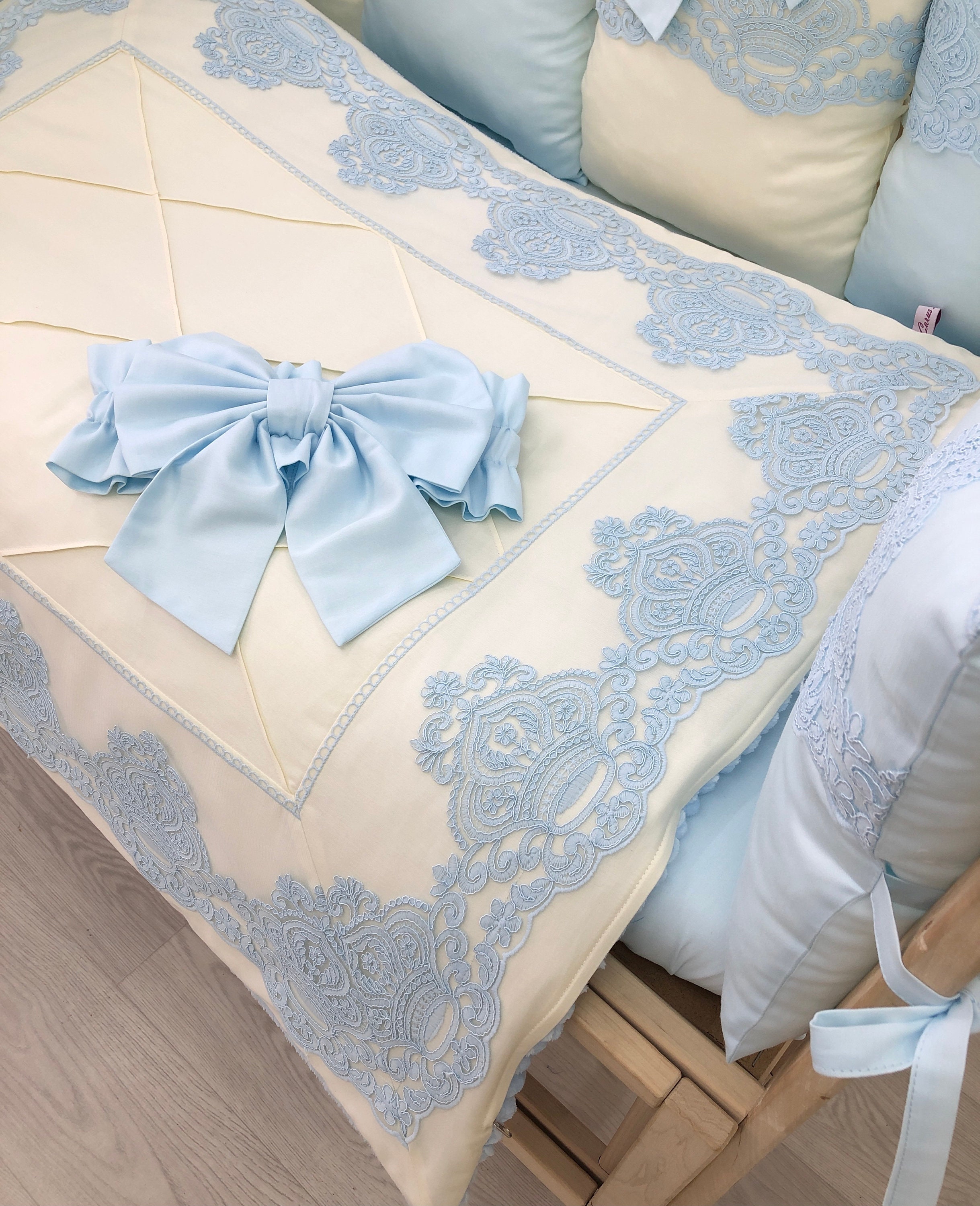 Royal luxury blue nursery bedding. Baby boy crib bedding set Etsy