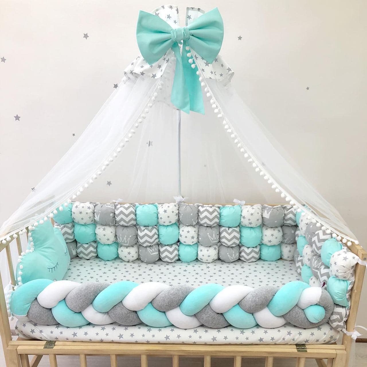 mint green crib bedding