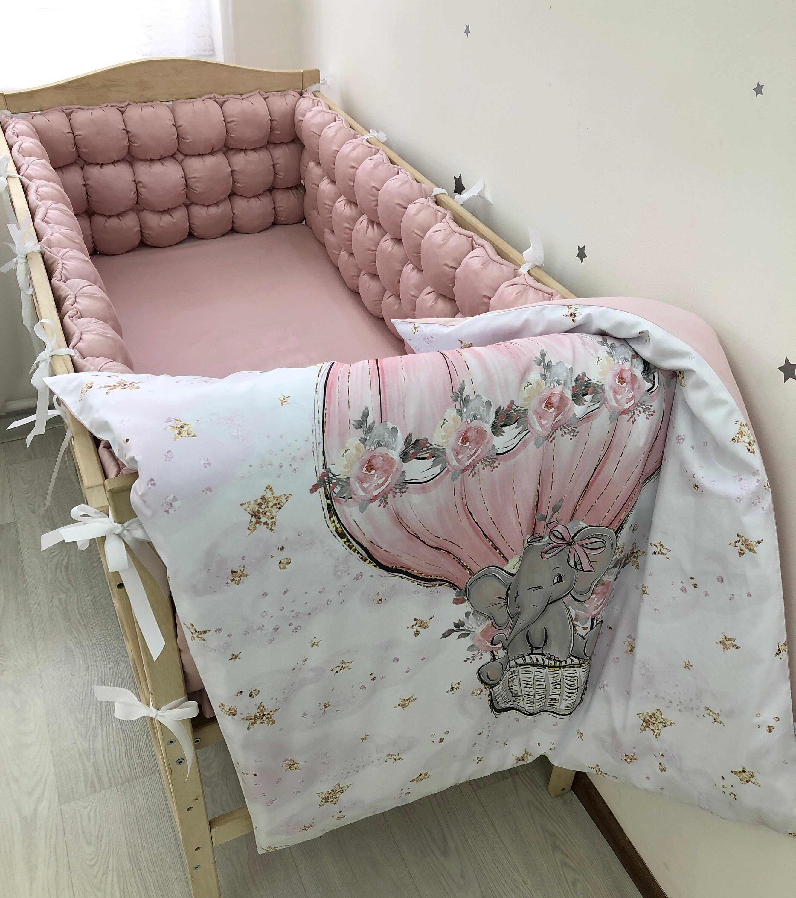 Dusty rose crib baby bedding set for a nursery girl with Etsy