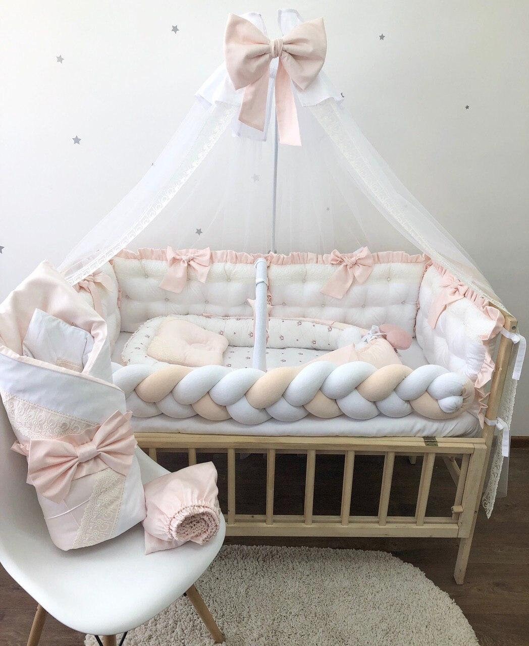 Beige Royal Luxury Baby Bedding Set for Newborn. Baby Nursery Etsy