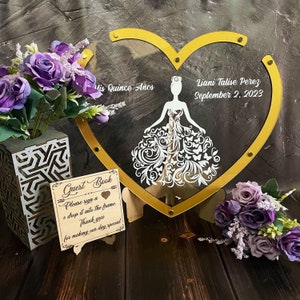 Quinceanera guest book alternative Acrylic Quinceanera guestbook Princess guest book Sweet 16 Drop Box Guest Book Sweet 16 guestbook