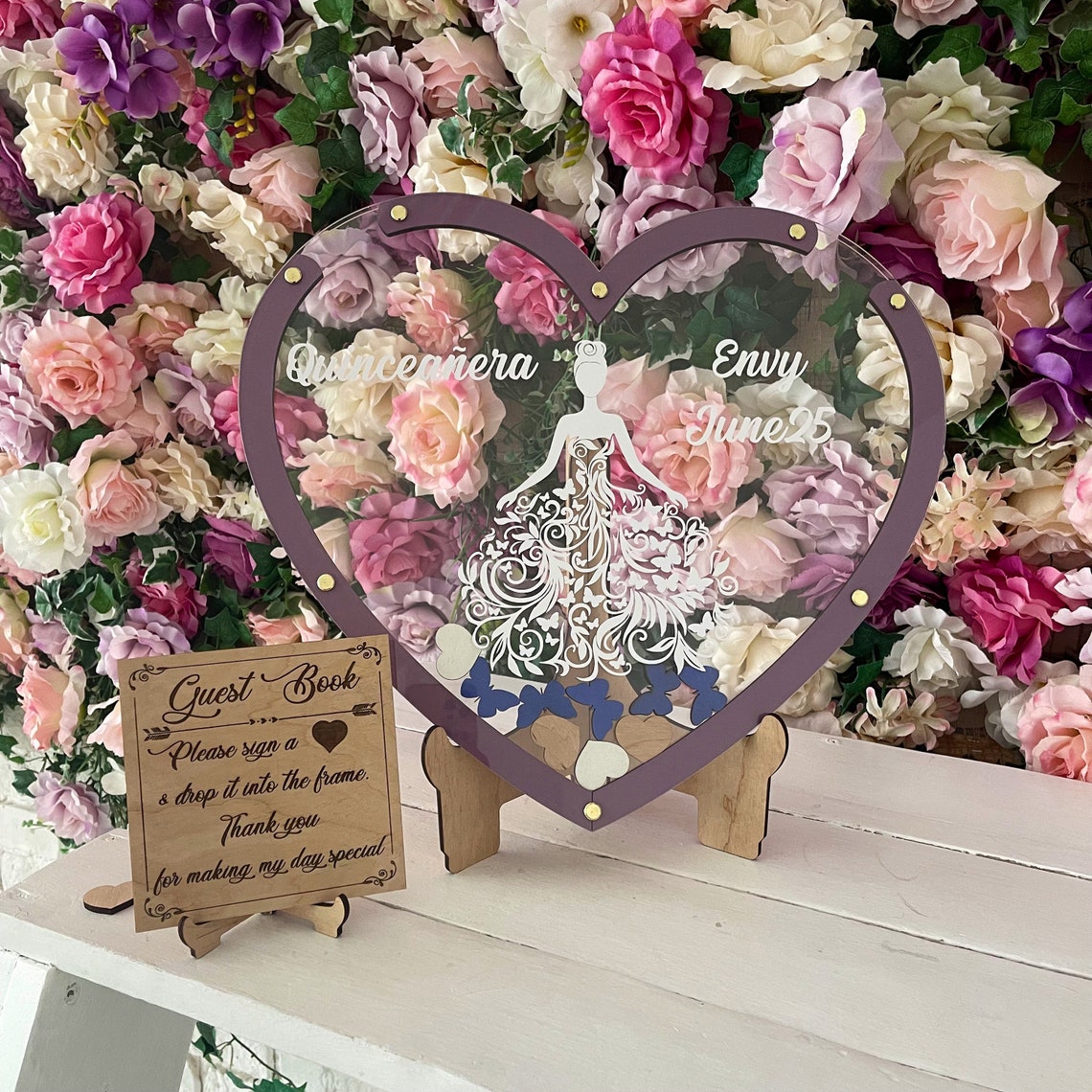 Quinceanera Guest Book Alternative Acrylic Quinceanera Etsy