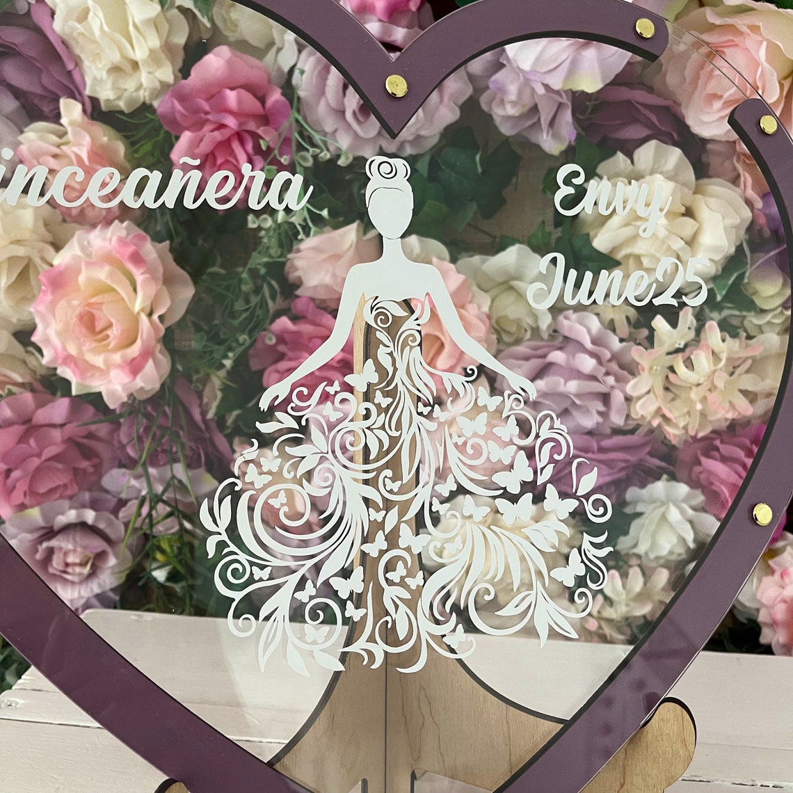 Quinceanera Guest Book Alternative Acrylic Quinceanera Etsy