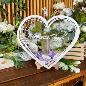 Clear wedding guest book alternative Acrylic wedding guestbook Hearts guest book Drop box guest book Acrylic guest book sign