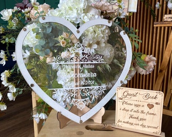 Quinceanera guest book alternative,Mis quince anos guestbook,Sweet 16 guestbook,Quinceanera gift,Wedding guestbook sign