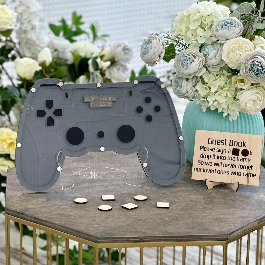 Playstation Controller Wedding Guest Book Alternative Playstation ...