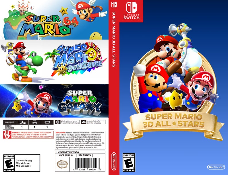 Super Mario 3D All Stars Alternative Box Art | Etsy