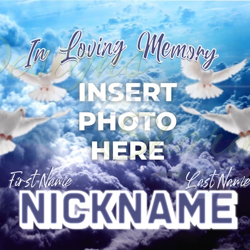 RIP Angel Wings Instagram Template instant Download PNG JPG | Etsy Canada