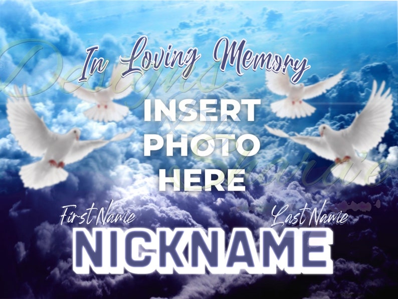 Rest In Peace template for easy sublimation Etsy