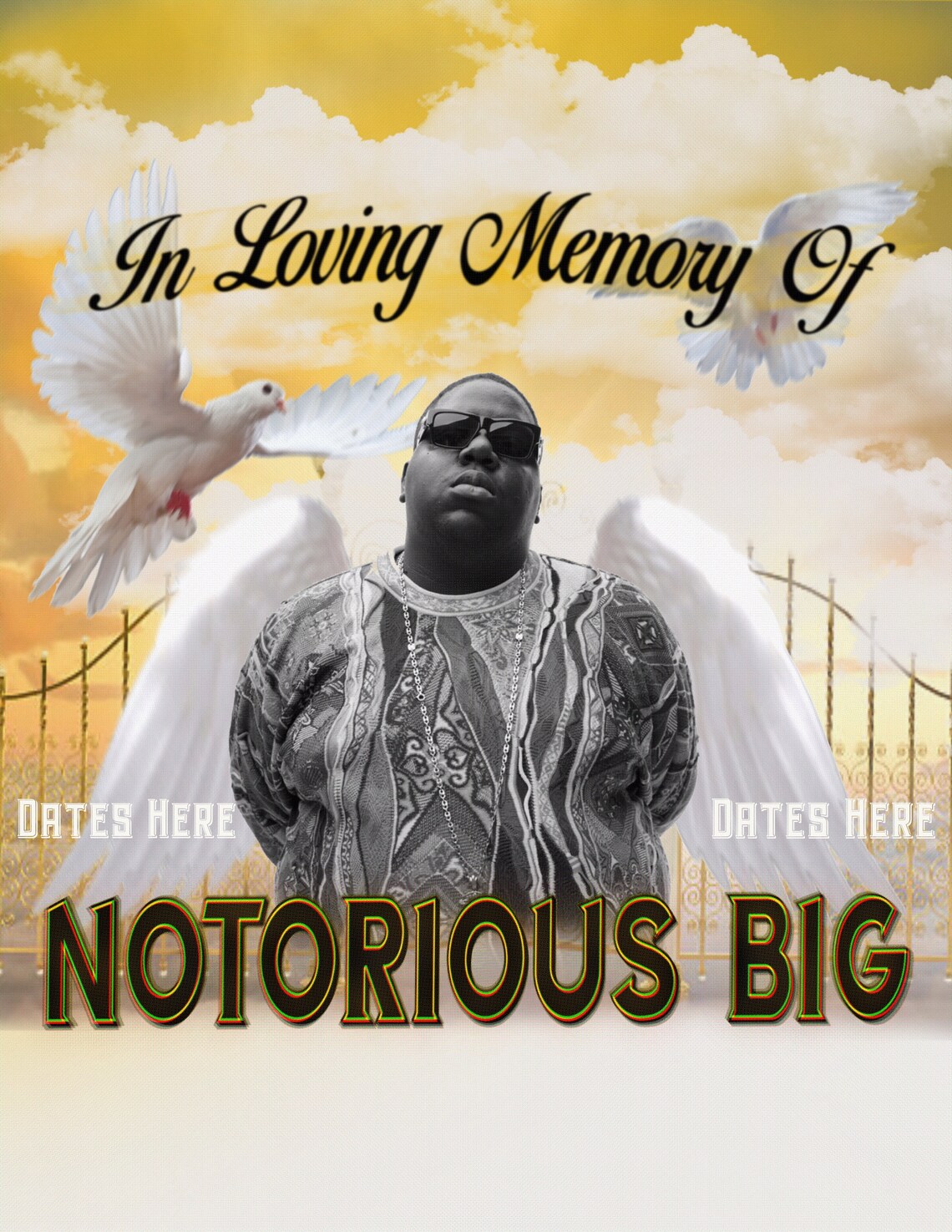 Rest In Peace template for easy sublimation Etsy