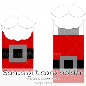 Santa Geschenkkarte Halter - svg vorlage download geschnitten datei