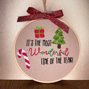 Hand Embroidered Christmas Ornaments