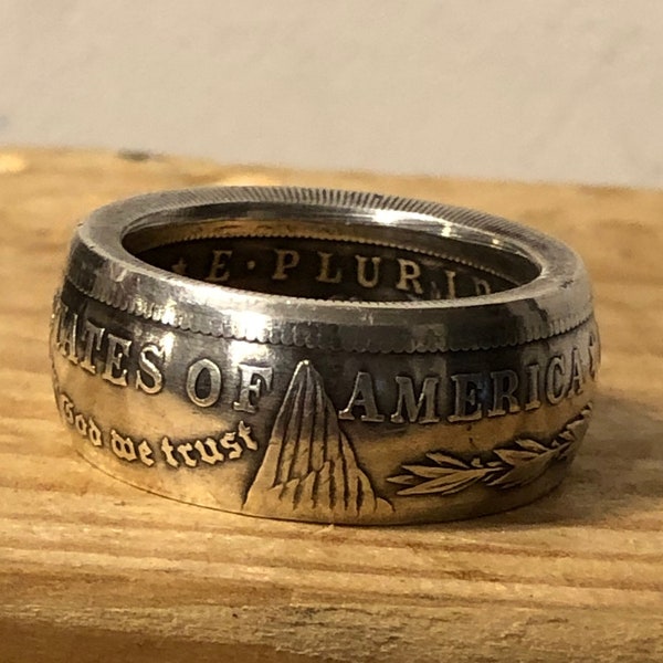 Handmade 1921 Morgan Silver Dollar Coin Rings