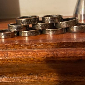 Handmade Coin Ring (State Quarter)