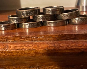 Handmade Coin Ring (State Quarter)