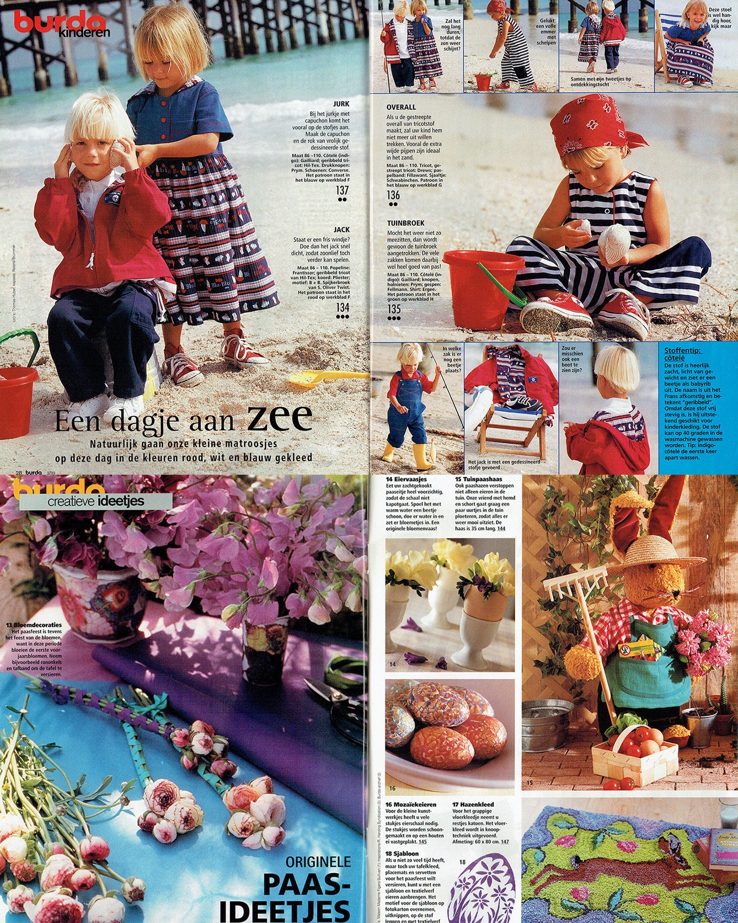 Magazine Burda Vintage Février 1999 - "Voilà Le Printemps, Basiques", Occasion Avec Défauts D'usage