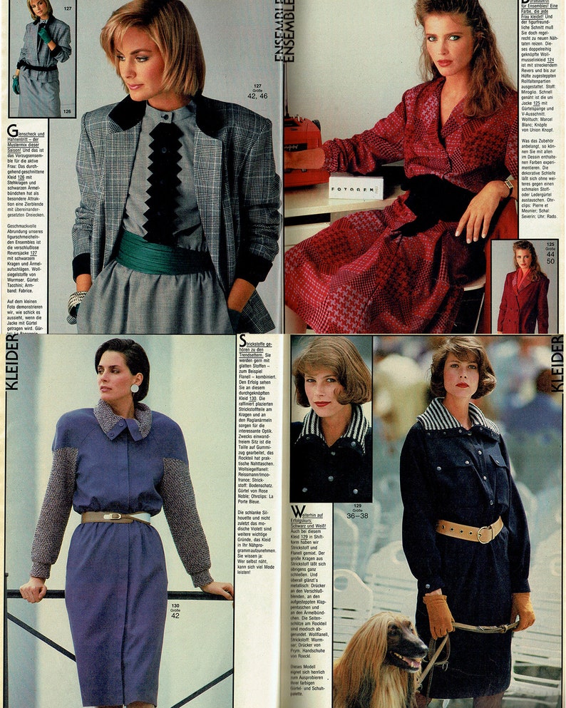 Burda Vintage Magazine September 1983 Shirt Blouse 80s Fashion - Etsy