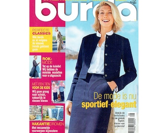 Burda vintage Magazine 2001 8 août automne automne hiver édition néerlandaise chemisier jupe pantalon robe couture enfants bricolage motif femmes motifs