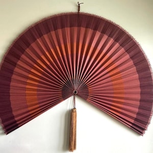 Bamboo Fan for Wall Decor, Large Wall Decor, Oversized Fan, Folding Fan Headboard, Gift for New Year / Christmas, Wall Hanging Decor