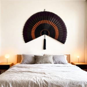 Fan Wall Decor, Fan Headboard, Giant Wall Fan, Folding Fan, Over Bed Decor, Decorative Wall Fan, Wall Decor Fan, Japanese Fan