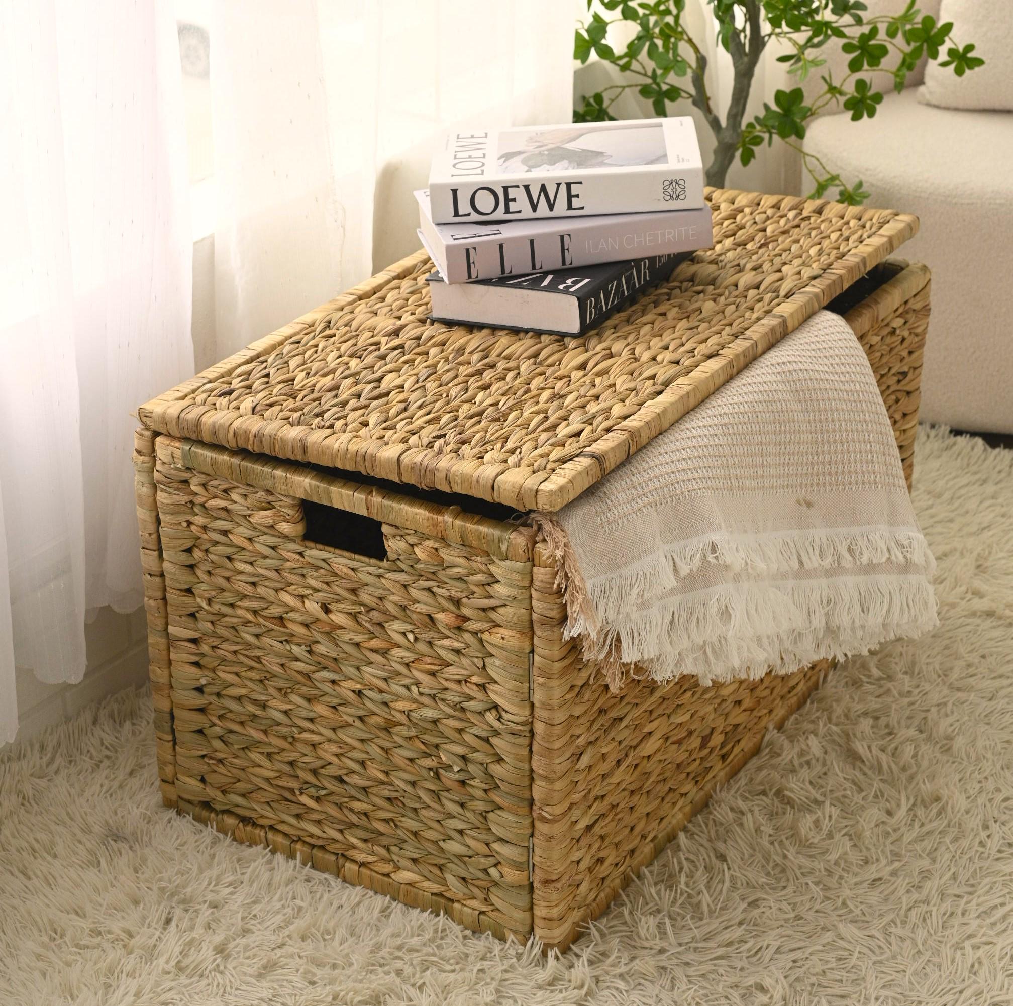 Trunk Storage Box, Decorative Box, Large Wicker Basket, Blanket Chest, Storage Basket, Toy Box, Home Organization, Storage Trunk, Home Decor