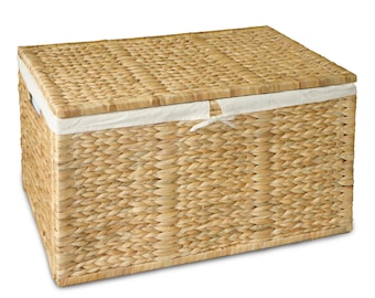 Trunk Storage Box, Decorative Box, Large Wicker Basket, Blanket Chest, Storage Basket, Toy Box, Home Organization, Storage Trunk, Home Decor
