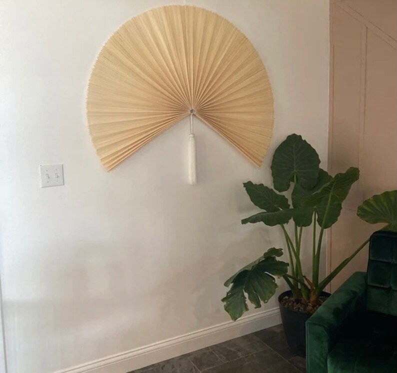 Giant Bamboo Fold Wall Fan Oversized Bamboo Fan Headboard Etsy