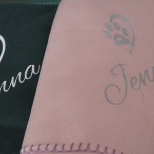 Hundedecke personalisiert 130 x 170 m Pfote und Herz | Etsy