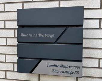 Design Briefkasten mit Zeitungsrohr