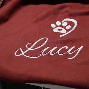 Hundedecke personalisiert 130 x 170 m Pfote und Herz | Etsy