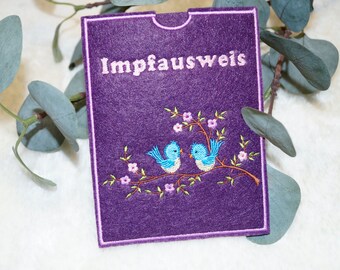 Impfpass, Impfausweishülle, Hülle für Impfausweis, Impfpasshülle, Vögel auf Ast