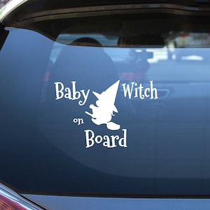 Baby Witch on Board Car Decal - Adorable and Protective, High Quality and Long Lasting, Free and Fast Shipping, Newborn Gift