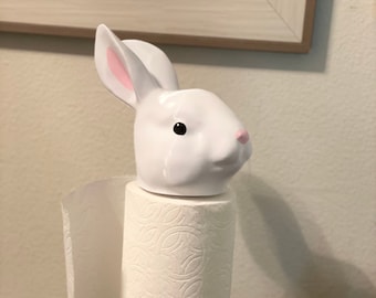 Bunny kitchen roll holder new arrivals