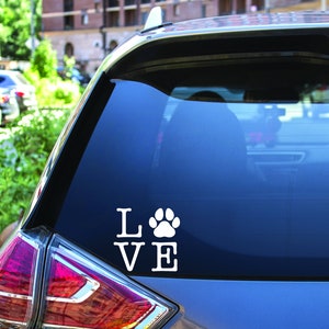 Love Paw Print Vinyl Decal | Dog Lover | Paw Print | Car, Window, Laptop Decal | Fur Baby | Pet Owner Gifts FREE SHIPPING