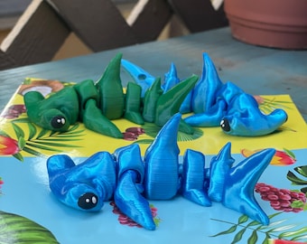 Articulated Hammerhead Shark, 3D Printed Fidget Toy, Party Favor