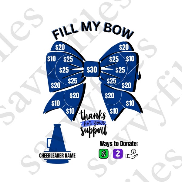 Cheer Bow Fundraiser Template Etsy Cheer Bow Fundraiser Template Etsy