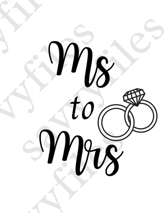 Design Space Drawing With Cricut Maker Ms To Mrs SVG File, Ms To - Main Image