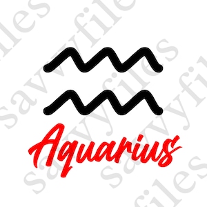 Aquarius Zodiac SVG file, Aquarius Zodiac Sign Cricut design SVG, Aquarius Logo SVG, Cricut Design Space, Cricut Cutter Machine, Aquarius