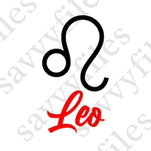 Leo Zodiac SVG archivo, Leo Zodiac Sign Cricut diseño SVG, Leo Logo SVG, Cricut Design Space, Cricut Cutter Machine, Leo