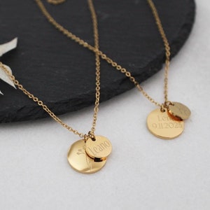 Collana personalizzata | Collana con incisione | Collana fiore nascita | Catena familiare |  Acciaio inossidabile oro, rosa, argento | Collana con nome