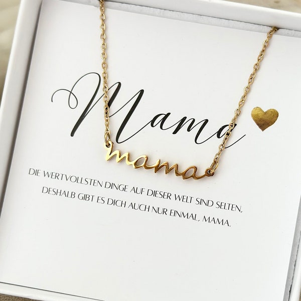 Namenskette „mama“ | Edelstahl in Gold, Silber, Rosé | Geschenk Muttertag | Halskette Geschenk Mama