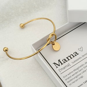 Personalisiertes Knotenarmband | 20 verschiedene Kartendesigns | Edelstahl l Geschenk beste Freundin, Trauzeugin, Schwester, Muttertag
