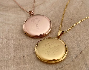 Amulet necklace, locket necklace to open for photos, pictures as a memory, gift, Mother&#39;s Day gift, family photo