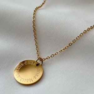 Personalisierte Kette | Geburtsblumenkette | gravierte Halskette aus Edelstahl | Sternzeichen | Gold, Rosé und Silber
