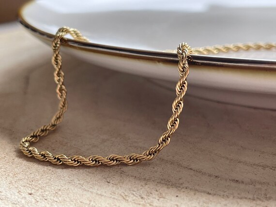 Beautiful Twisted Necklace Cord Necklace 3 Mm Wide Made of