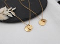 Personalized necklace | Engraved necklace | Birth flower necklace | Family necklace | Stainless steel, gold, rose gold, silver | Name necklace product logo